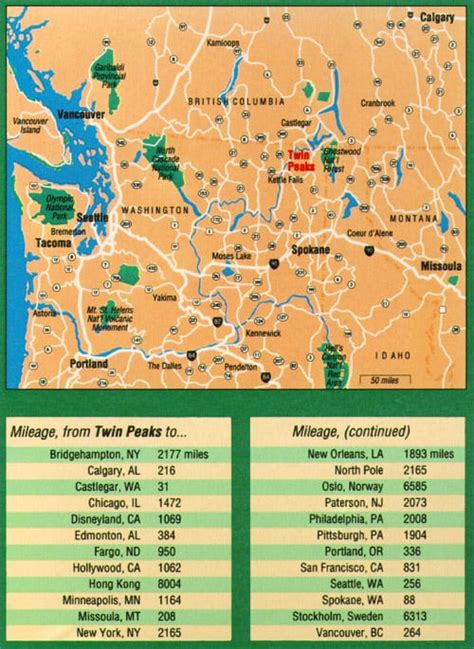 Twin Peaks Filming Locations Map in Washington State and .